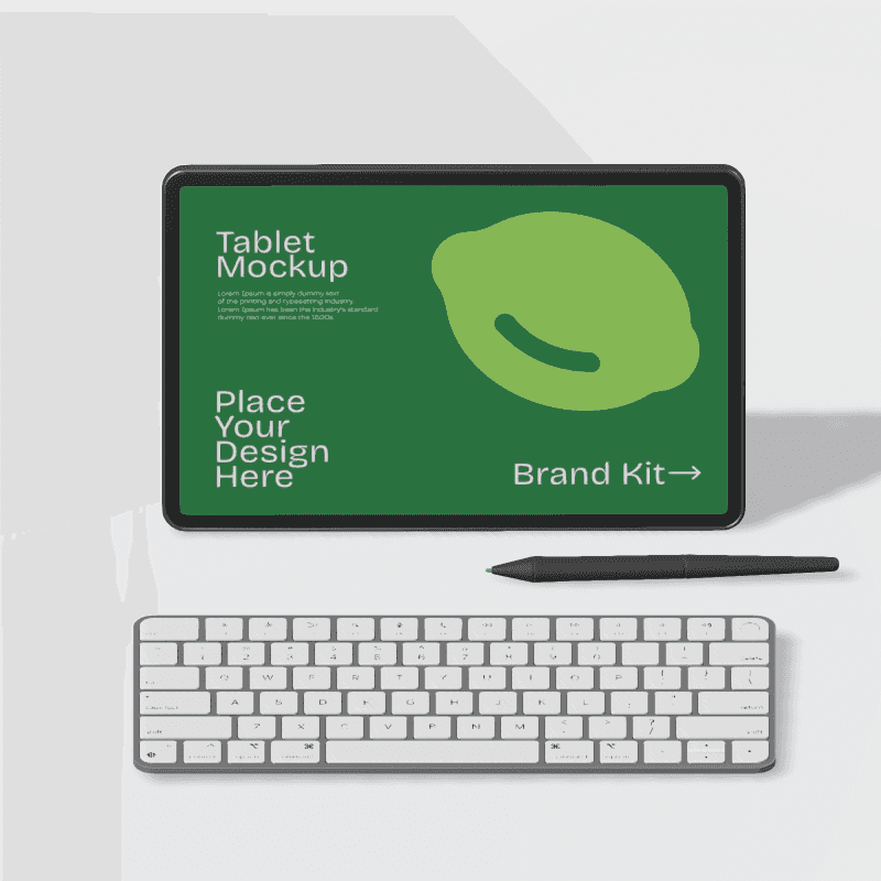 Tablet 3D Mockup Kit de marca Essential Branding