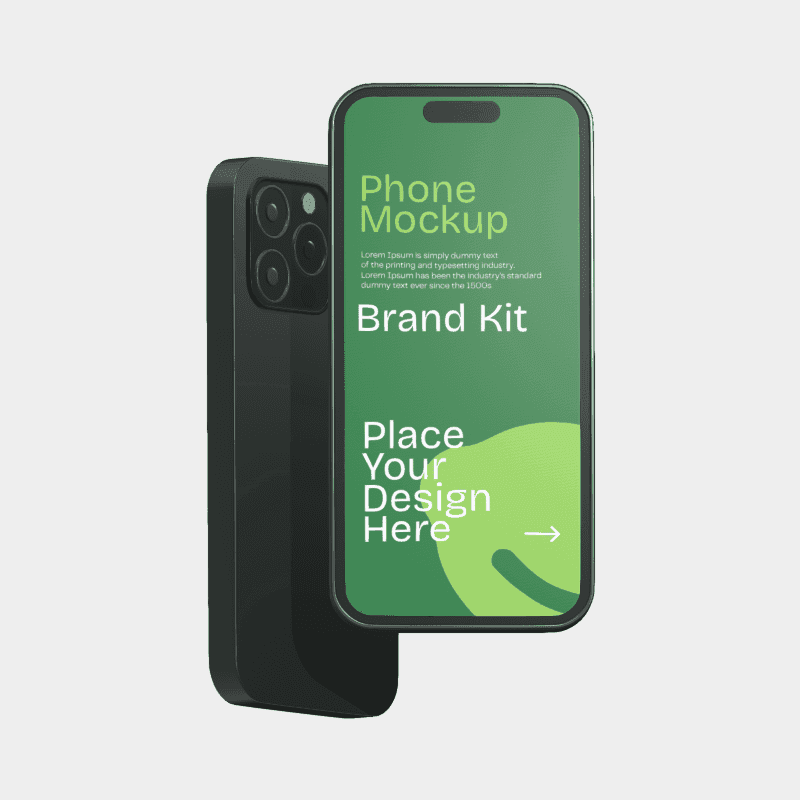 iPhone 3D Mockup Essential Branding Mockup Kit'i deneyin