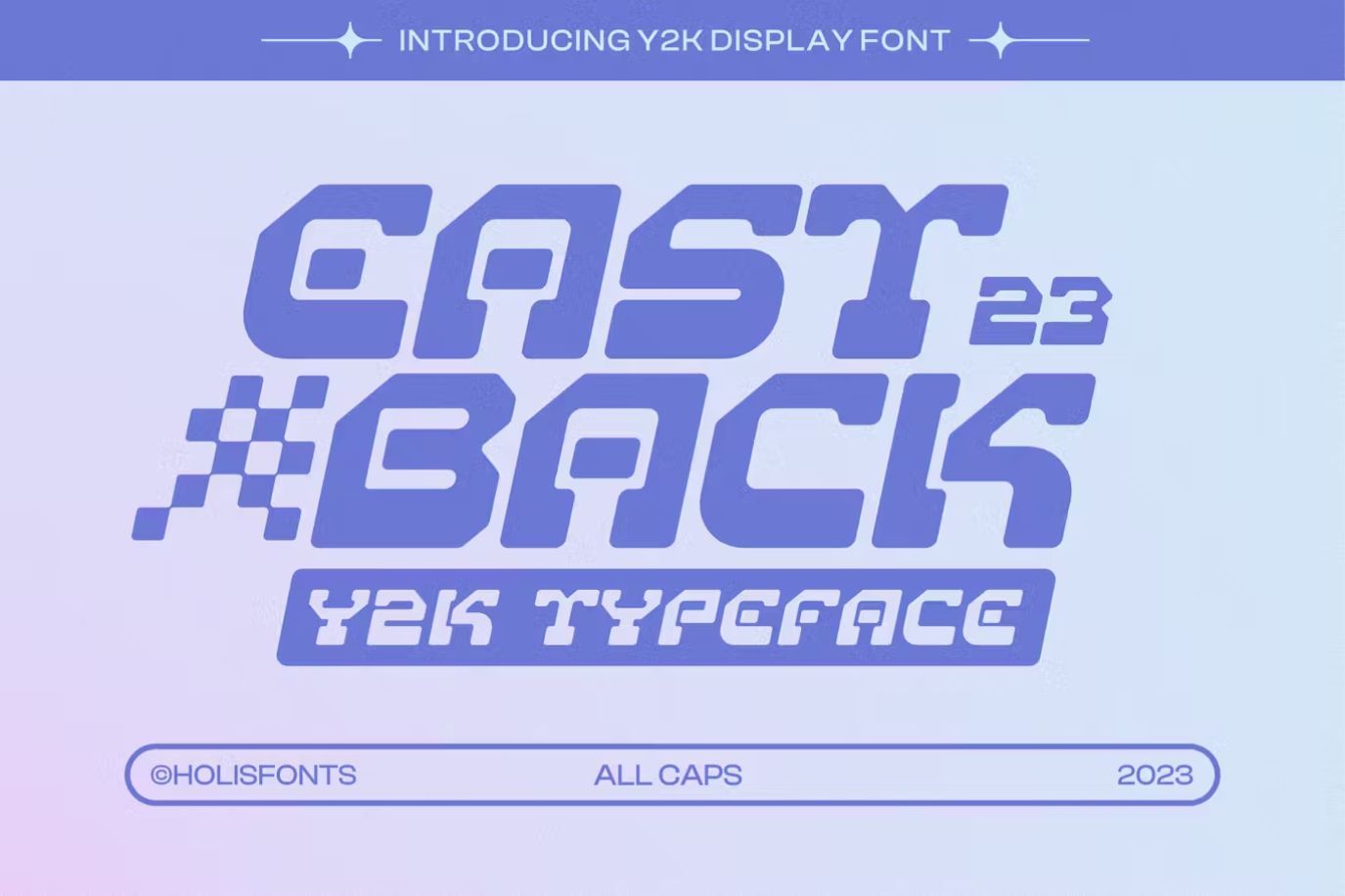 Eastback - Y2K All Caps Font