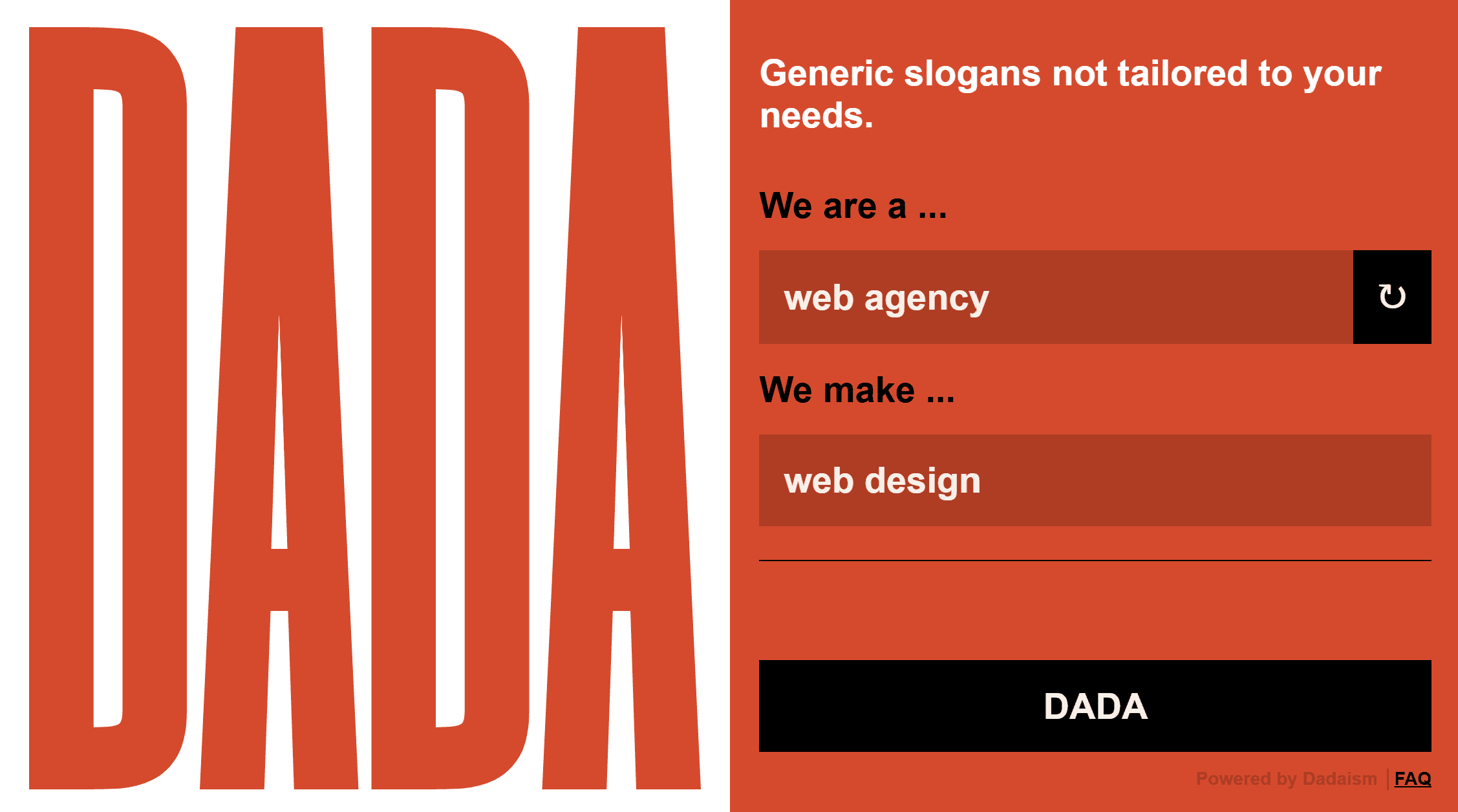 Corporate Dada web ui