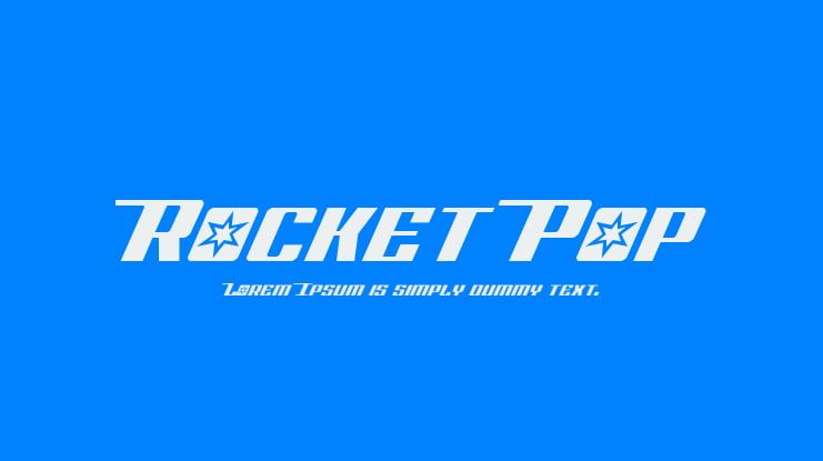 Rocket Pop font