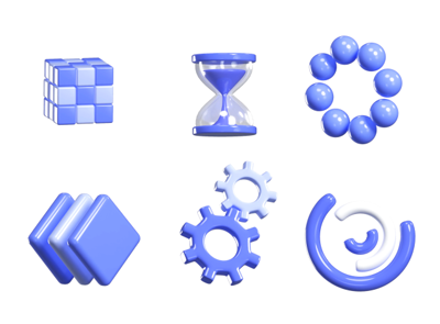 8 Paquete de iconos de carga 3d pack of graphics and illustrations