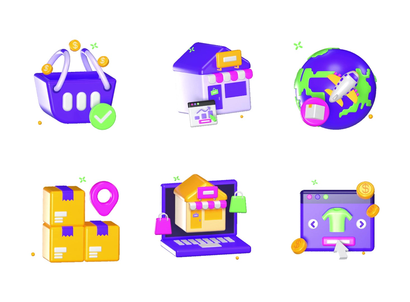 28 Ecommerce Animated Icon 3d pack of graphics and illustrations