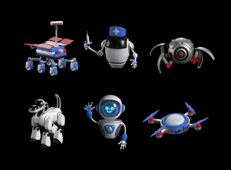 27 Robot Icon Pack 3d pack of graphics and illustrations