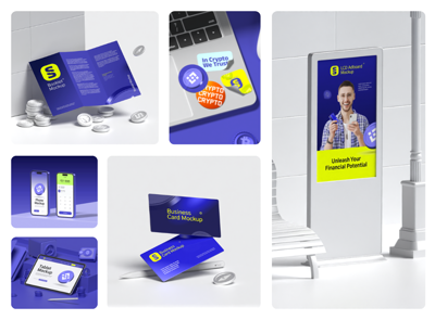 7 Fintech Mockup Vol. 1 3d pack of graphics and illustrations