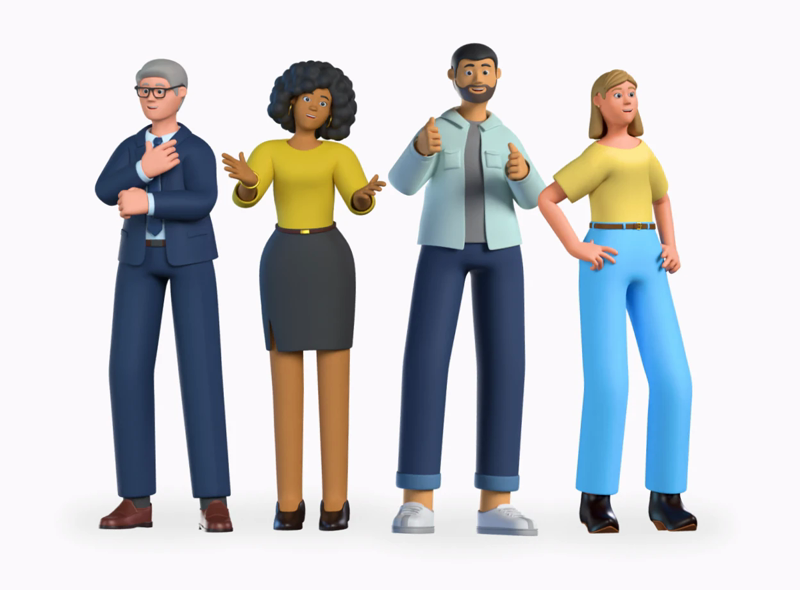 12 Corporate Roles Character Pack 3d pack of graphics and illustrations