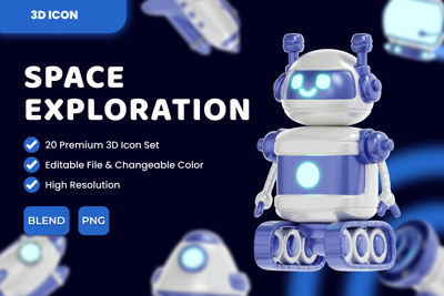 14 Exploración espacial 3d pack of graphics and illustrations