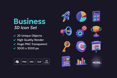 20 Empresas 3d pack of graphics and illustrations