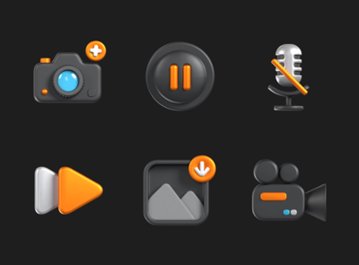 12 Essential Multimedia Icon Pack 3d pack of graphics and illustrations