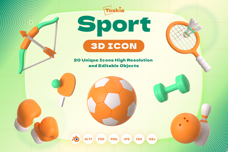 20 スポーツ 3d pack of graphics and illustrations