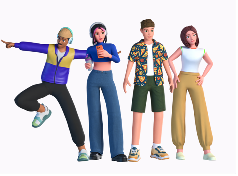 12 GenZ Character Pack 3d pack of graphics and illustrations