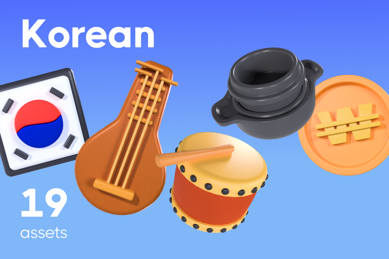 korean-pack-download-the-3d-elements-for-graphic-designs-from-pxicap