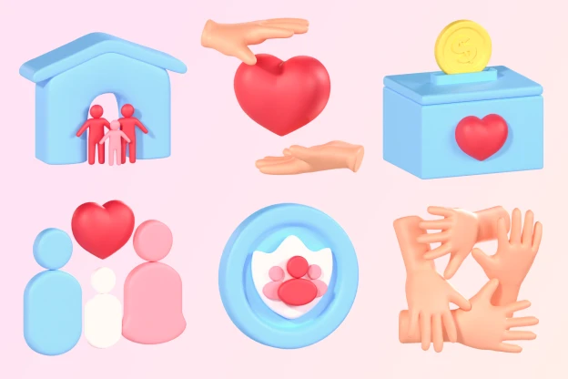 30 Care & Support Icons 3d pack of graphics and illustrations
