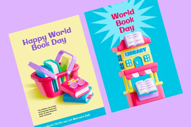 21 World Book Day 3d pack of graphics and illustrations