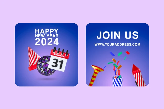 9 Happy New Year 2023  3d pack of graphics and illustrations
