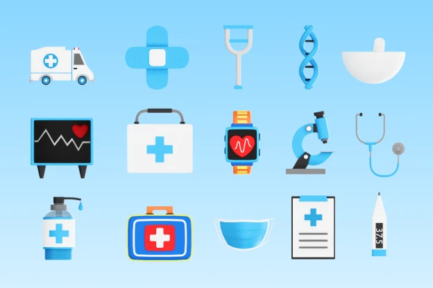 20 Healthcare & Medical 3d pack of graphics and illustrations
