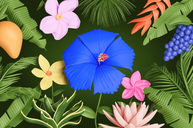 25 Tropical Plants 3d pack of graphics and illustrations