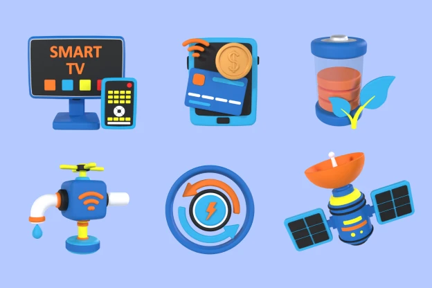 20 IoT & Smart Tech 3d pack of graphics and illustrations