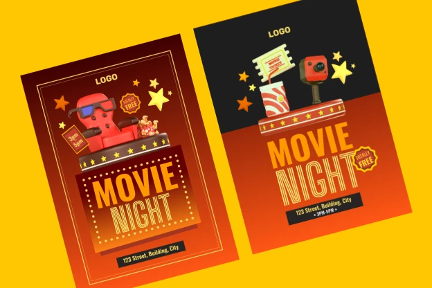 15 Movie & Cinema 3d pack of graphics and illustrations