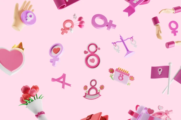 25 Women's Day 3d pack of graphics and illustrations