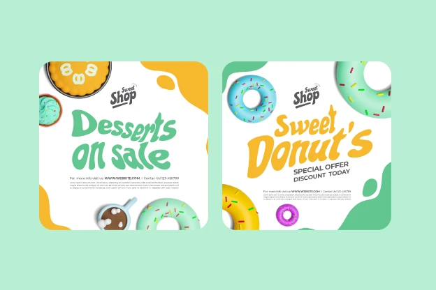 12 Dessert 3d pack of graphics and illustrations