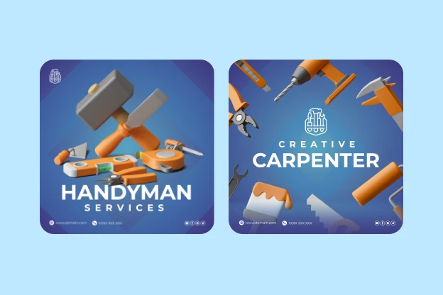 23 Carpentry Tools 3d pack of graphics and illustrations