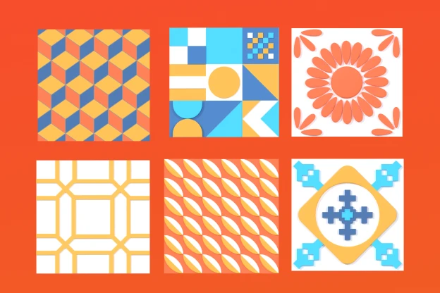 20 Cement Tiles 3d pack of graphics and illustrations
