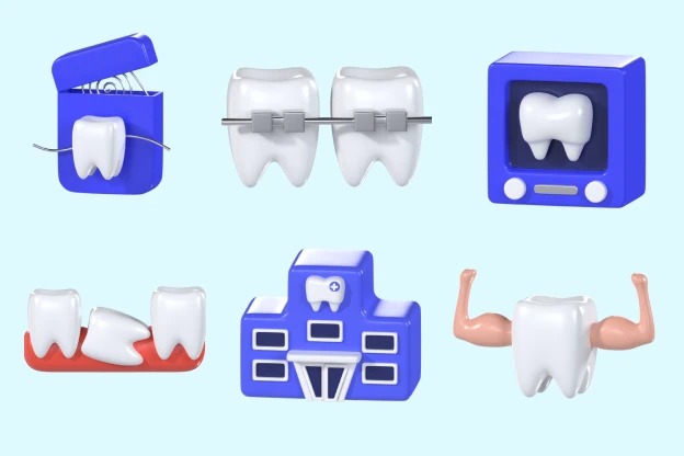 40 Dental Care 3d pack of graphics and illustrations