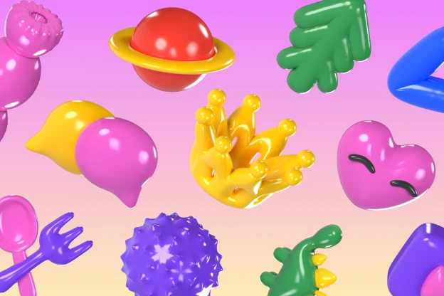 40 Random  Balloon Shapes 3d pack of graphics and illustrations