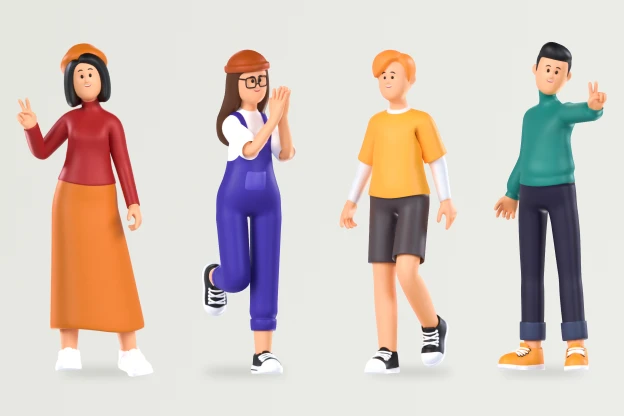 20 Everyday Outfit Character 3d pack of graphics and illustrations