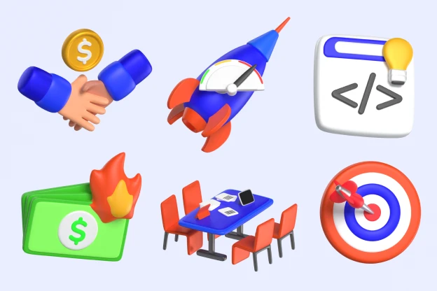 25 Startup 3d pack of graphics and illustrations