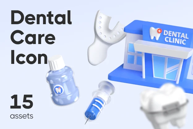 15 Dental Care Icon 3d pack of graphics and illustrations