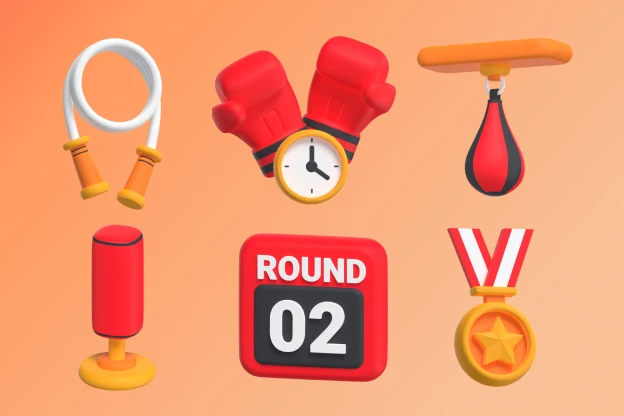20 Boxing 3d pack of graphics and illustrations