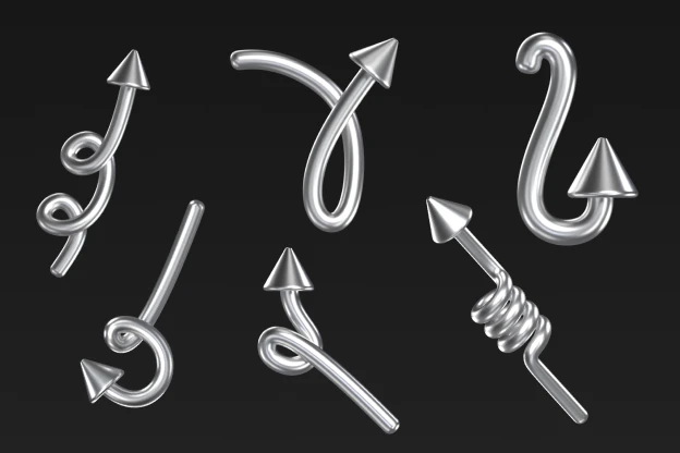 20 Rounded Arrow Shapes 3d pack of graphics and illustrations
