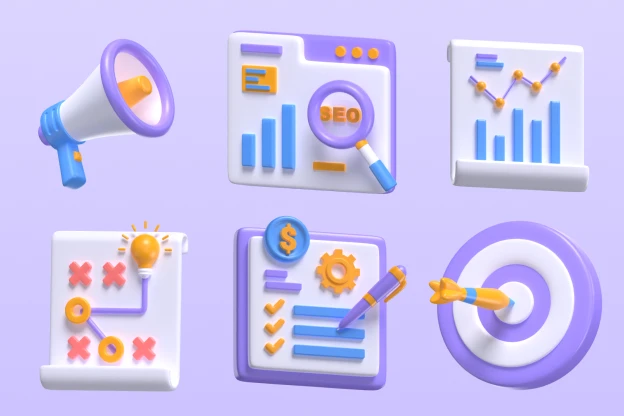 16 Content Marketing Icons 3d pack of graphics and illustrations