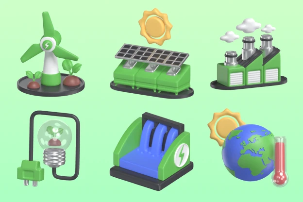 20 Ecology Icons 3d pack of graphics and illustrations