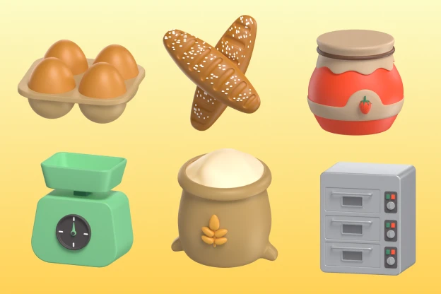 16 Bakery Shop 3d pack of graphics and illustrations