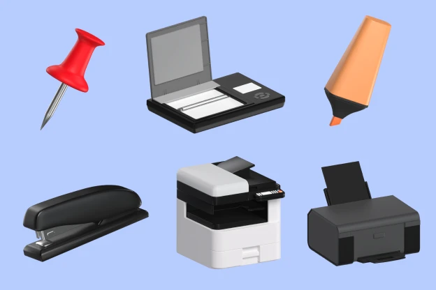 30 Office Items 3d pack of graphics and illustrations
