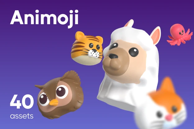 40 Animoji 3d pack of graphics and illustrations