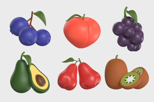 20 Tropical Fruits 3d pack of graphics and illustrations