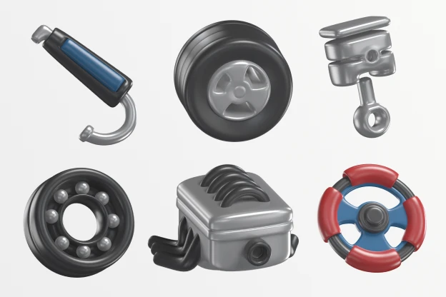 20 Automotive Icon 3d pack of graphics and illustrations