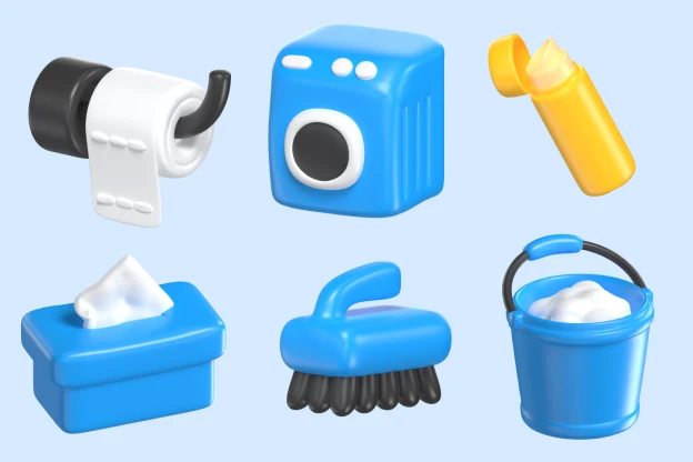 20 Cleaning Service 3d pack of graphics and illustrations