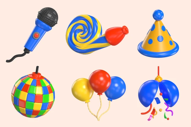 16 Essential Celebration Icons 3d pack of graphics and illustrations