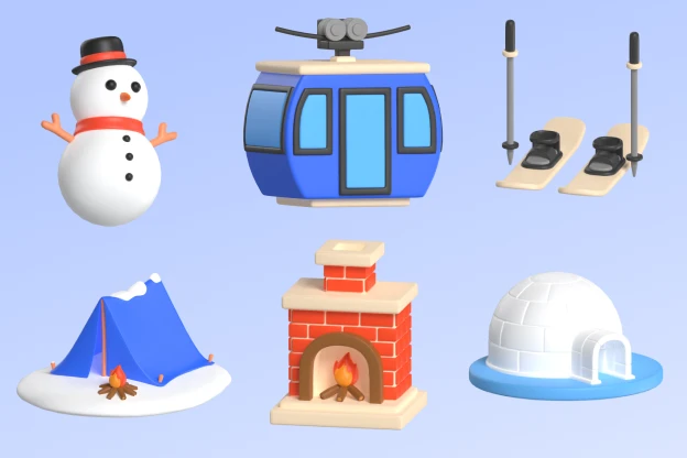40 Winter 3d pack of graphics and illustrations