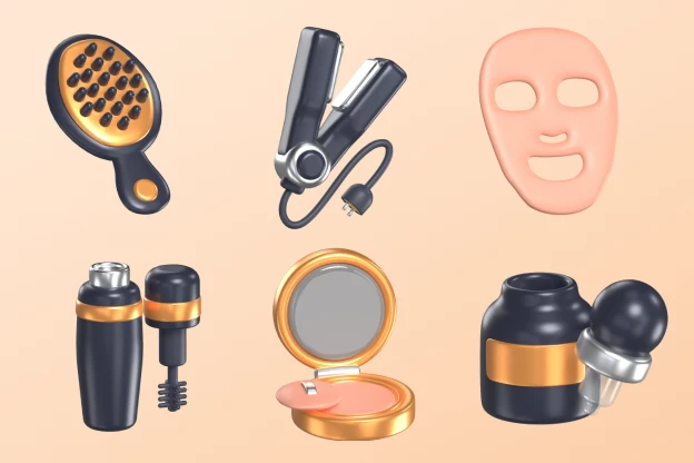 31 Cute Beauty Products 3d pack of graphics and illustrations