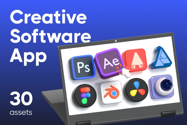 30 Creative Software App 3d pack of graphics and illustrations