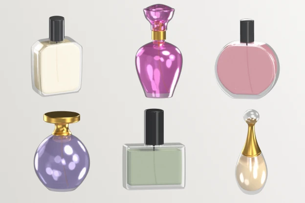 9 Perfume Bottles 3d pack of graphics and illustrations