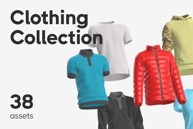 38 Clothing Collection 3d pack of graphics and illustrations