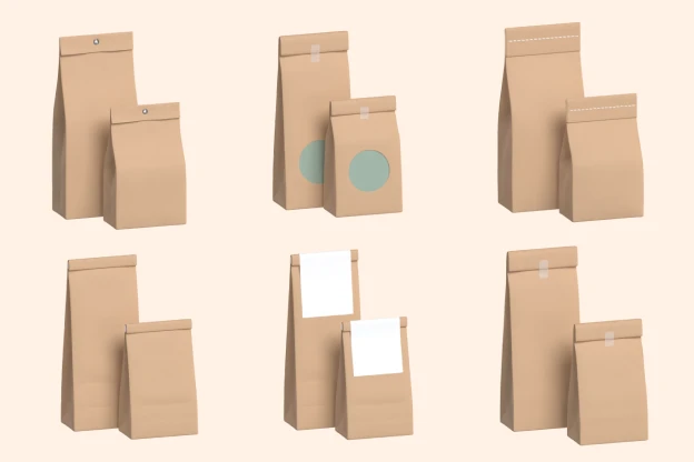 15 Craft Paper Packages 3d pack of graphics and illustrations