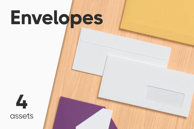4 Envelopes 3d pack of graphics and illustrations